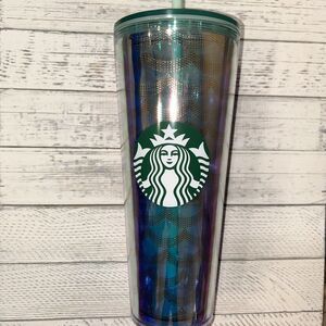 Starbucks Acrylic Iridescent Rainbow Siren Scales Cold Cup Mermaid Tumbler 24 oz